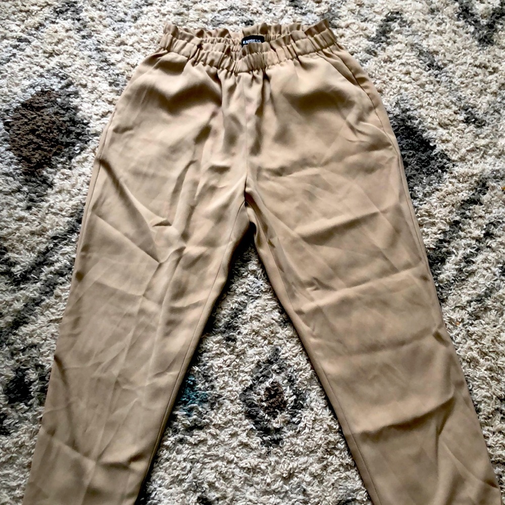 Express Ankle High Rise Elastic-Waist Pants